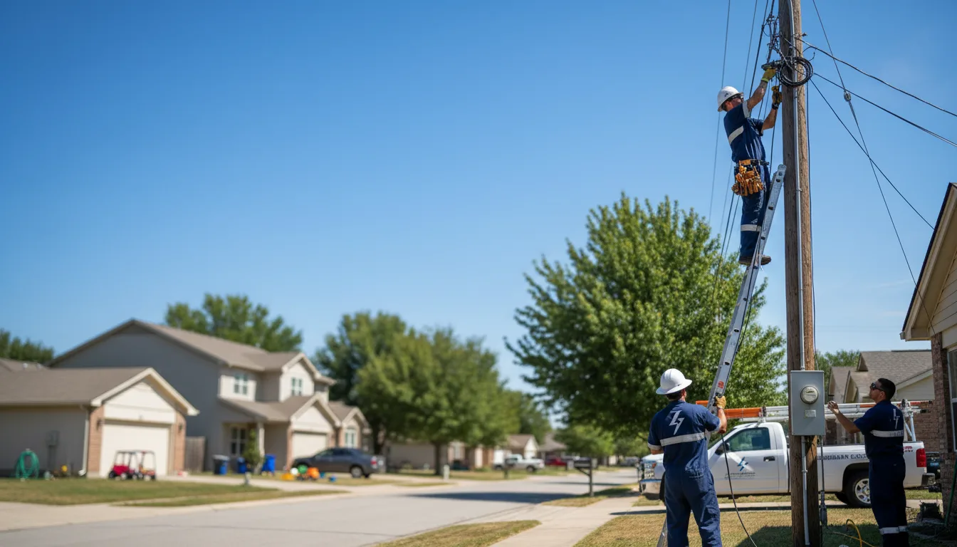 Residential electrician providing installation services in Fairview, MO